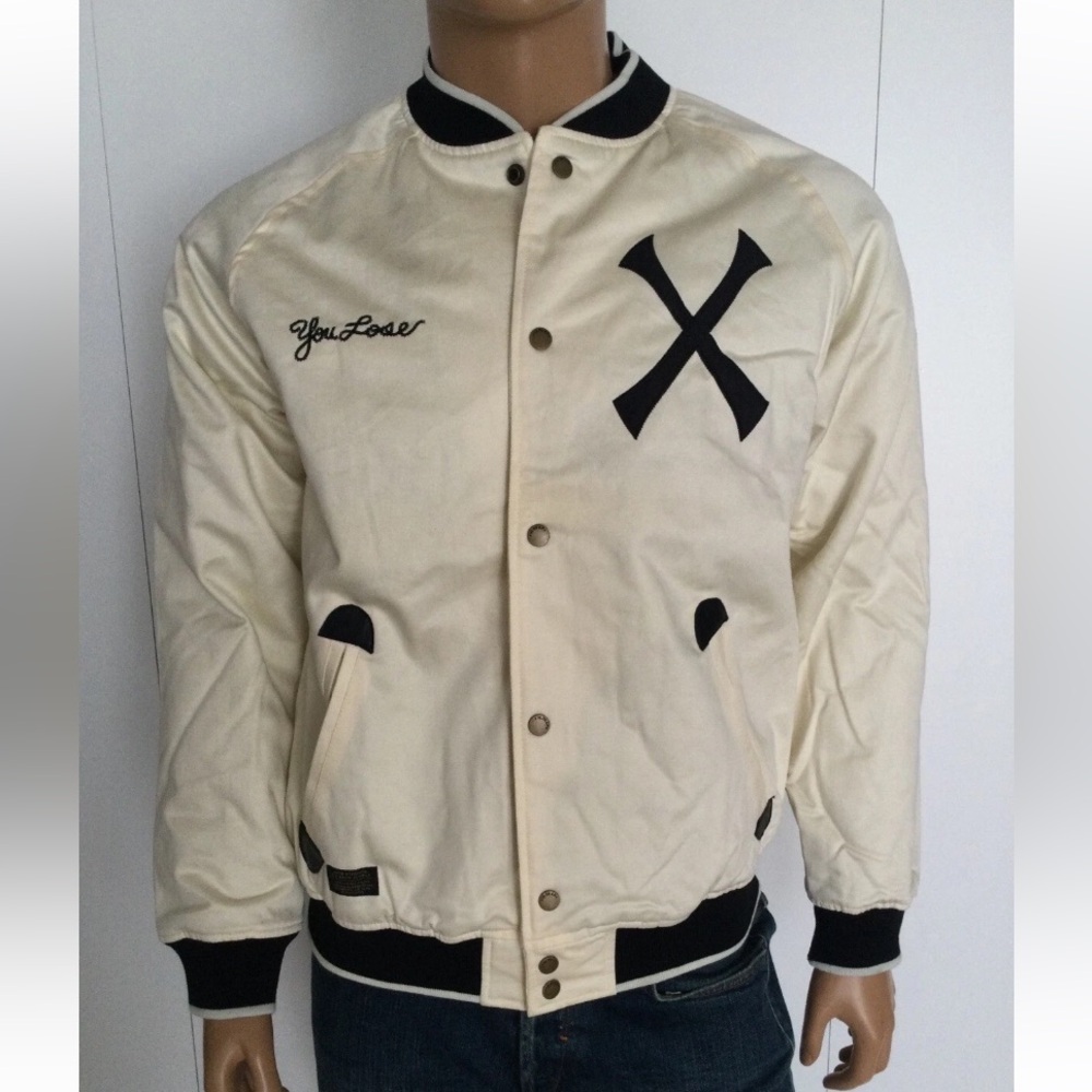 10 Deep Better Since ‘95 Off White /Black Cotton Jacket Size M